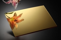 Hard Coated Gold Acrylic Mirror Sheet